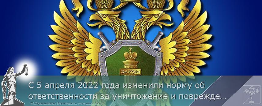 С 5 апреля 2022 года изменили норму об ответственности за уничтожение и повреждение лесных насаждений 